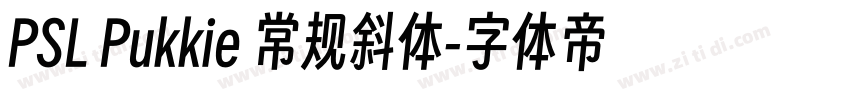 PSL Pukkie 常规斜体字体转换